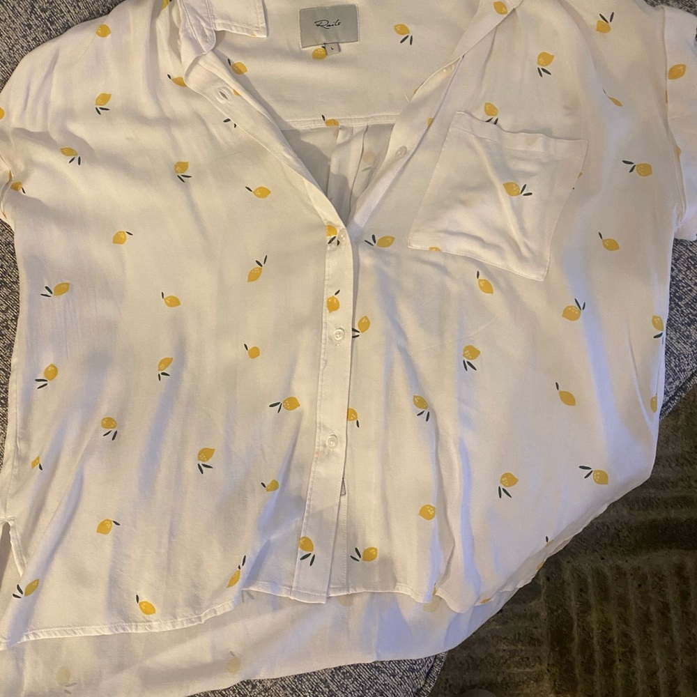Rails Whitney Citrus Short Sleeve Button down